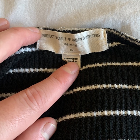 Project Social T black and white striped top - Picture 3 of 3